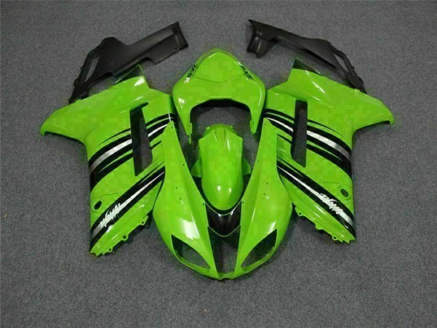 2007-2008 Green Black Kawasaki Ninja ZX6R Motorcycle Fairings Australia