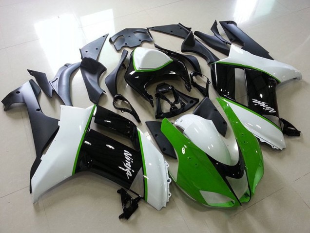2007-2008 Green Black White Kawasaki Ninja ZX6R Motorcycle Fairings Australia