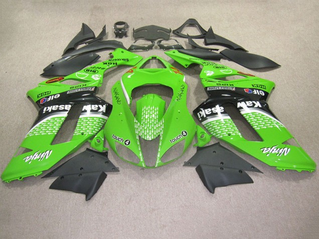 2007-2008 Green Touch 4 Kawasaki Ninja ZX6R Motorcycle Fairings Australia