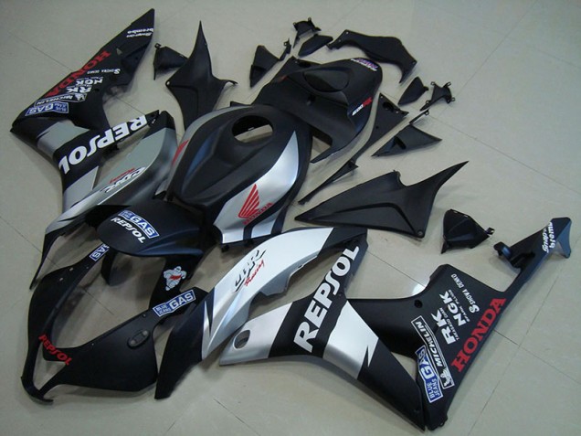 2007-2008 Matte Black Silver Repsol Honda CBR600RR Motorcycle Fairings Australia