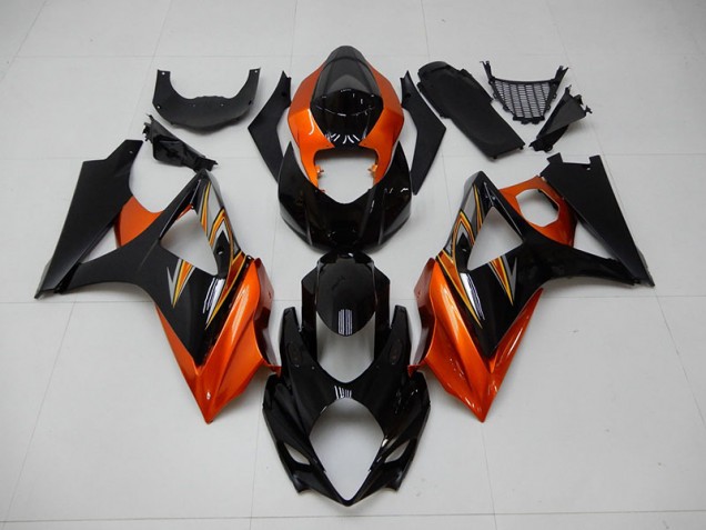 2007-2008 Orange Black Suzuki GSXR 1000 Motorcycle Fairings Australia