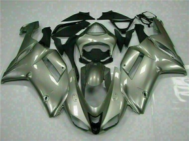 2007-2008 Silver Kawasaki Ninja ZX6R Motorcycle Fairings Australia