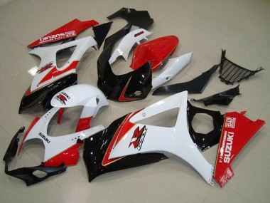 2007-2008 White Red Black Suzuki GSXR 1000 Motorcycle Fairings Australia