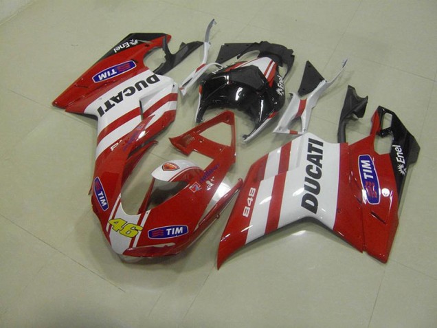 2007-2012 Red 46 Ducati 848 1098 1198 Motorcycle Fairings Australia