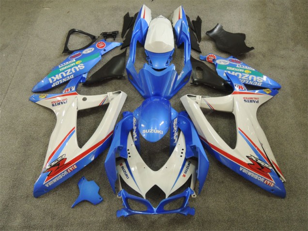 2008-2010 Blue White with Decals Suzuki GSXR600 Motorcycle Fairings Australia