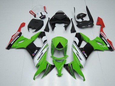 2008-2010 White Black and Green Kawasaki Ninja ZX10R Motorcycle Fairings Australia