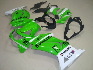 2008-2012 Green and White Kawasaki Ninja ZX250R Motorcycle Fairings Australia