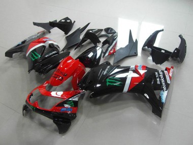 2008-2012 Red and Black Monster Kawasaki Ninja ZX250R Motorcycle Fairings Australia