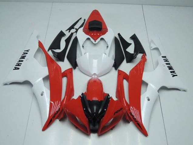 2008-2016 Red and Pearl White Yamaha YZF R6 Motorcycle Fairings Australia