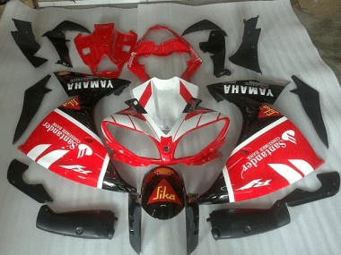 2009-2011 Red White and Black Graphic Yamaha YZF R1 Motorcycle Fairings Australia