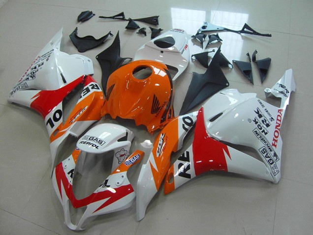 2009-2012 White New Repsol Honda CBR600RR Motorcycle Fairings Australia