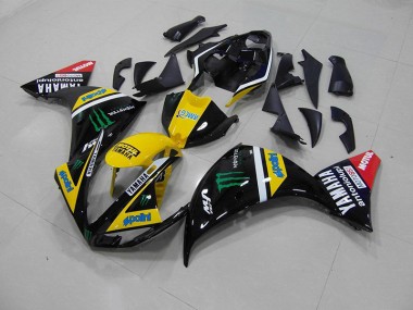 2012-2014 Yellow Black Monster Yamaha YZF R1 Motorcycle Fairings Australia