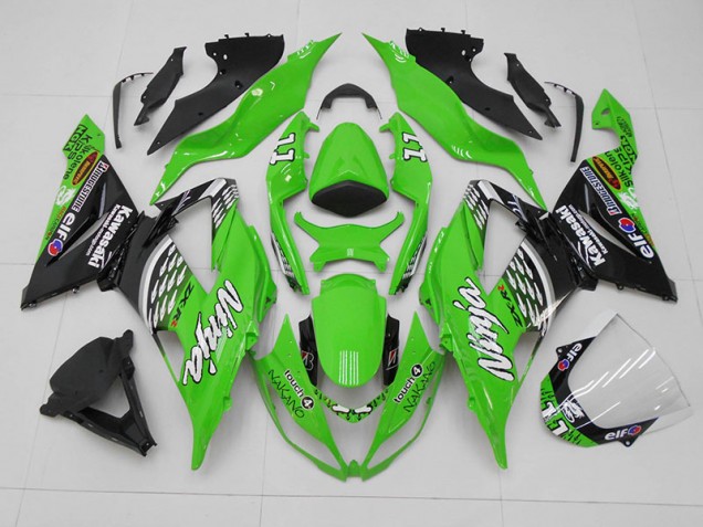 2013-2018 Green Black 11 Kawasaki Ninja ZX6R Motorcycle Fairings Australia